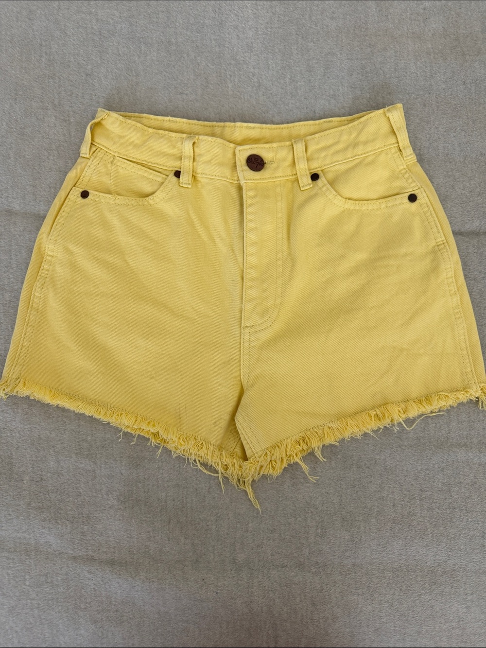 Wrangler Billabong Yellow Denim Shorts